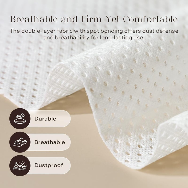 Phantoscope Pillow Inserts, Hypoallergenic 100% Virgin Fiber Square Form Microfiber Throw Pillow Inserts, Couch Bed Pillows, 12x20 Inch (Pack of 4) - Image 3