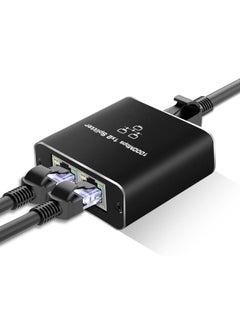Generic RJ45 Ethernet Splitter 1 to 2 Ports – 1000Mbps Network Splitter with USB Power, Gigabit LAN Connector for Cat5/5e/6/7/8 – Supports Simultaneous Dual Device Connection  - Image 1