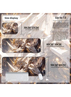 Mouse Pad Oversized Gundam Computer Keyboard Pad Cartoon Game Mouse Pad Boys E-sports Computer Thickened Desk Pad-Color:900*400*4mm-Pattern:Up To 13