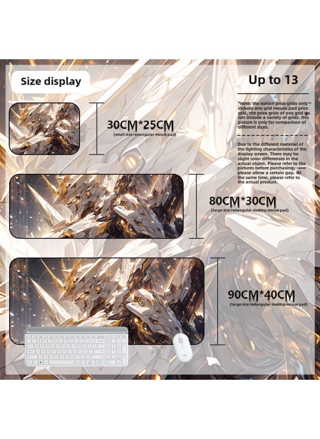 Generic - Mouse Pad Oversized Gundam Computer Keyboard Pad Cartoon Game Mouse Pad Boys E-sports Computer Thickened Desk Pad-Color:900*400*4mm-Pattern:Up To 13 - Image 1