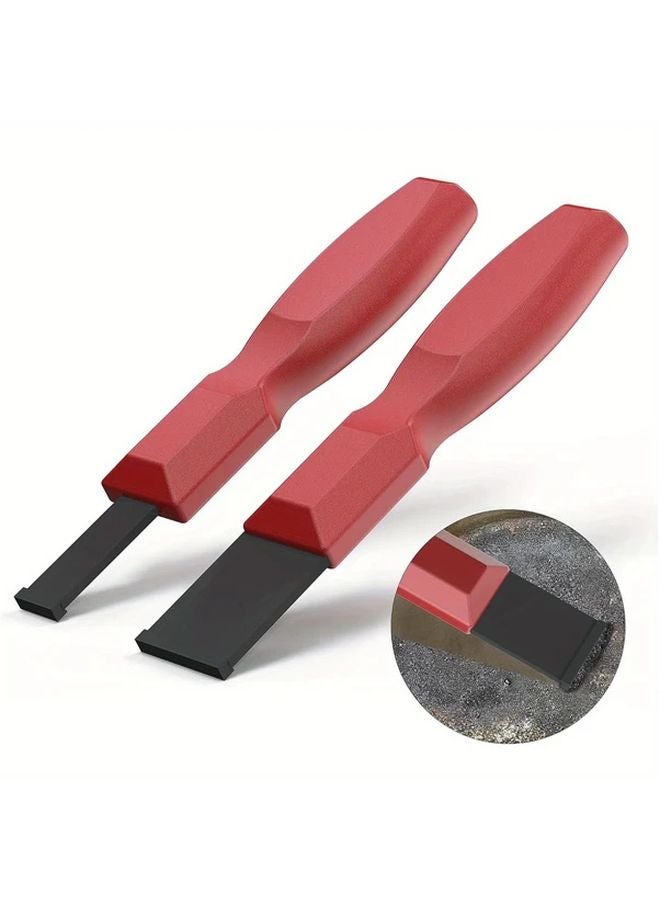 2PCS Carbide Scraper Set 1 1 4 Inch and 5 8 Inch Metal Rust Removal Tool - Image 1