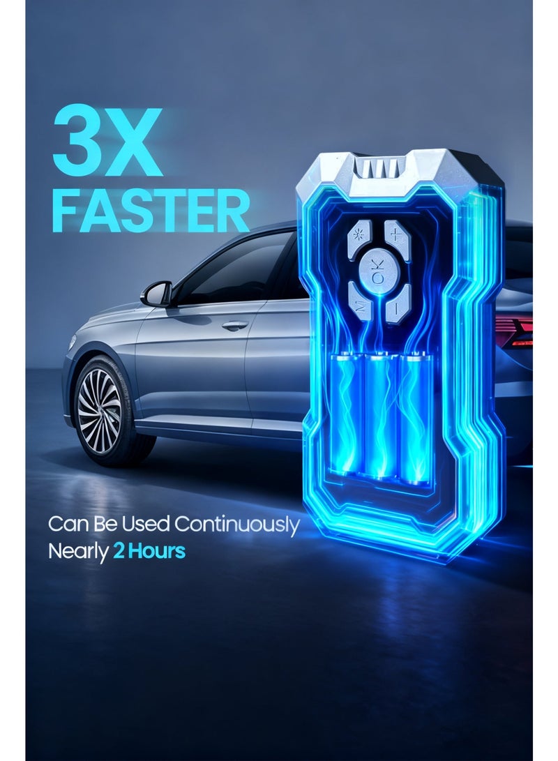 Car Jump Starter 8000mAh 150PSI Car Battery Jumper for up to 6.0L Gasoline and 3.0L Diesel Engines 12V Portable Smart Jumper with Display and Emergency Light - Image 3