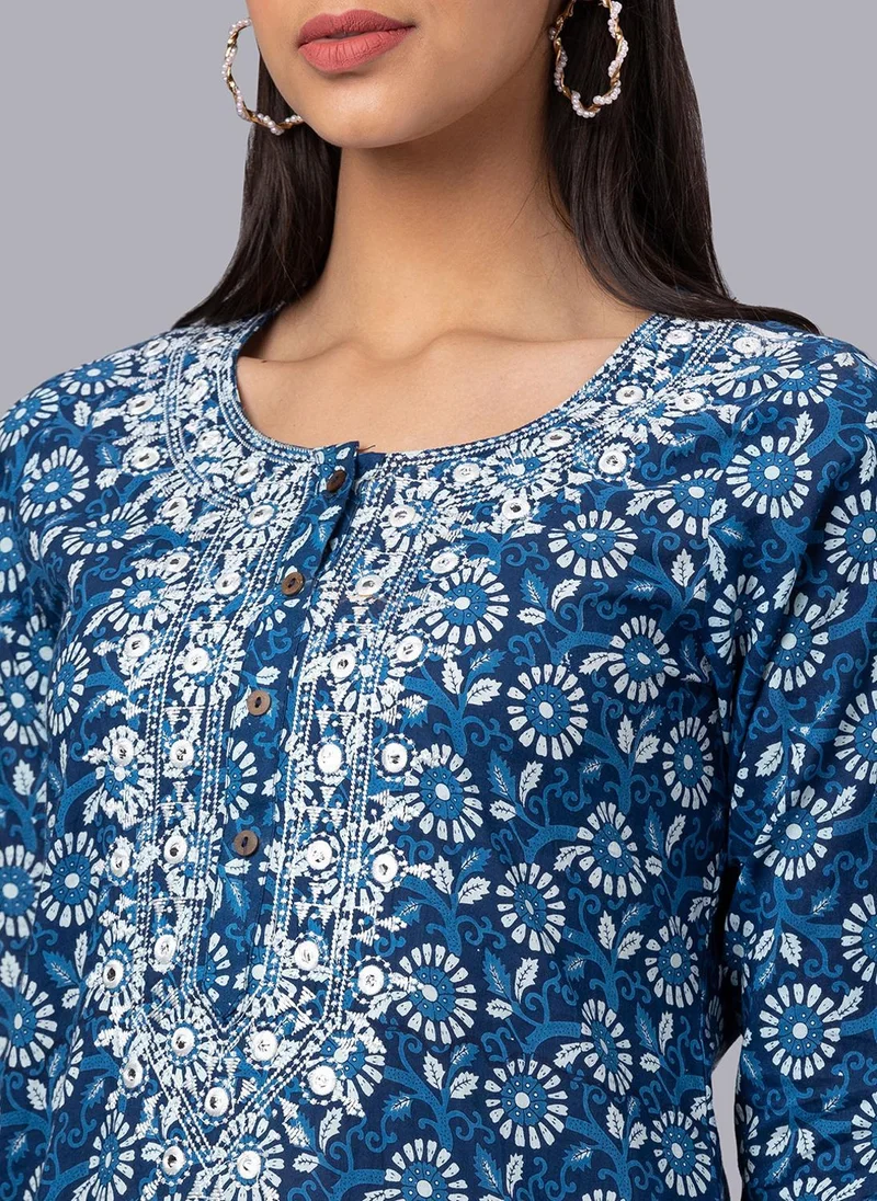 Globus  Globus Women Floral Printed Pure Cotton Kurta for Women | Best Price UAE