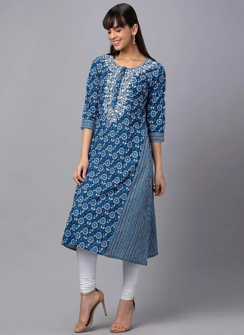 Globus  Globus Women Floral Printed Pure Cotton Kurta for Women | Best Price UAE