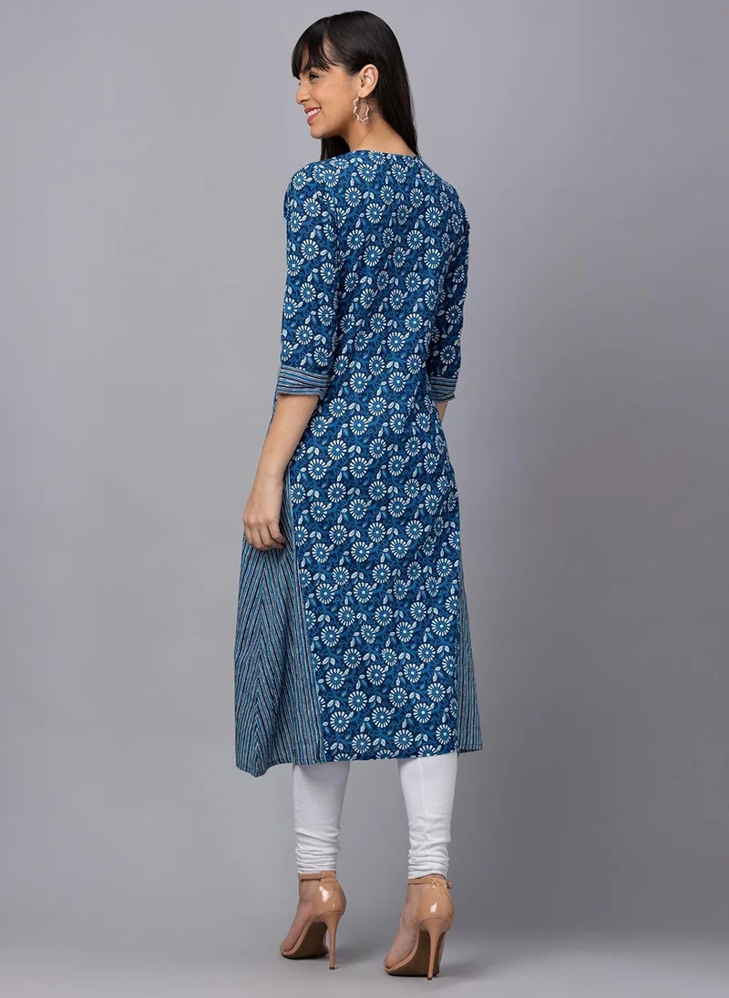 Globus  Globus Women Floral Printed Pure Cotton Kurta for Women | Best Price UAE