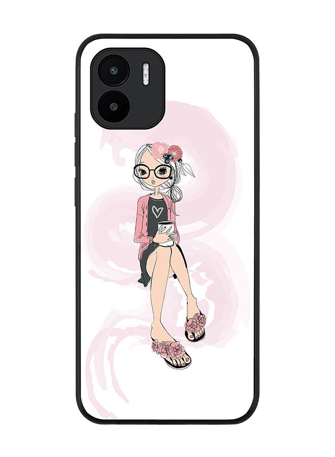 Stylizedd Rugged Black edge case for Xiaomi Redmi A2 / Xiaomi Redmi A1 Slim fit Soft Case Flexible Rubber Edges Anti Drop TPU Gel Thin Cover - Nerdy Cute - Image 1