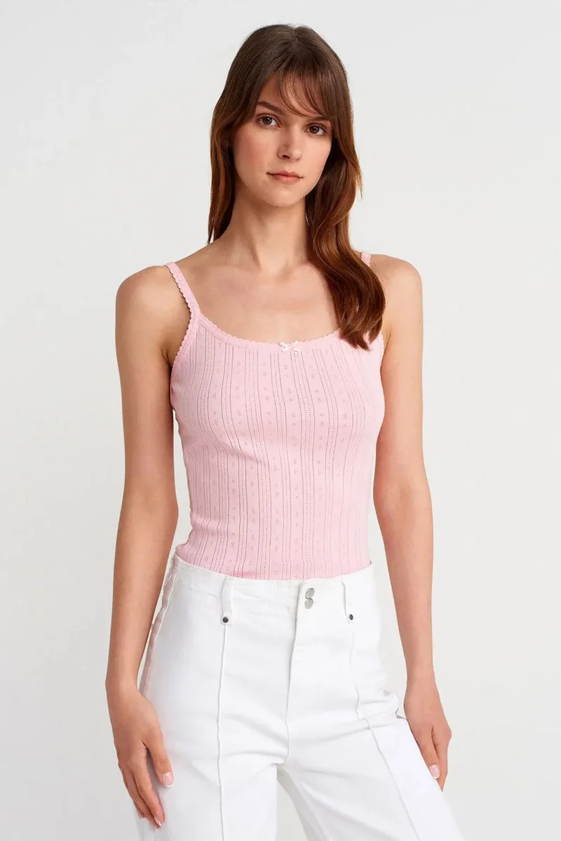 DILVIN Slim Fit Ribbed Cotton Cami Top