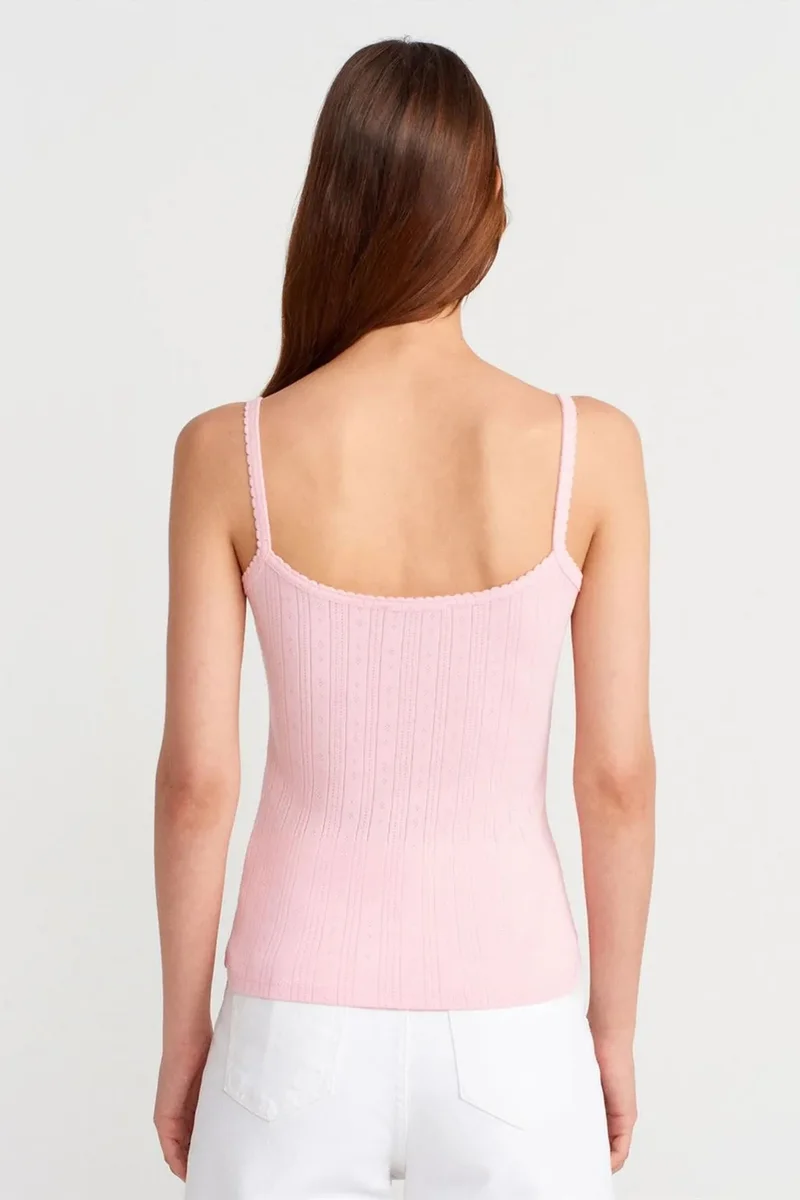 ديلفين DILVIN Slim Fit Ribbed Cotton Cami Top