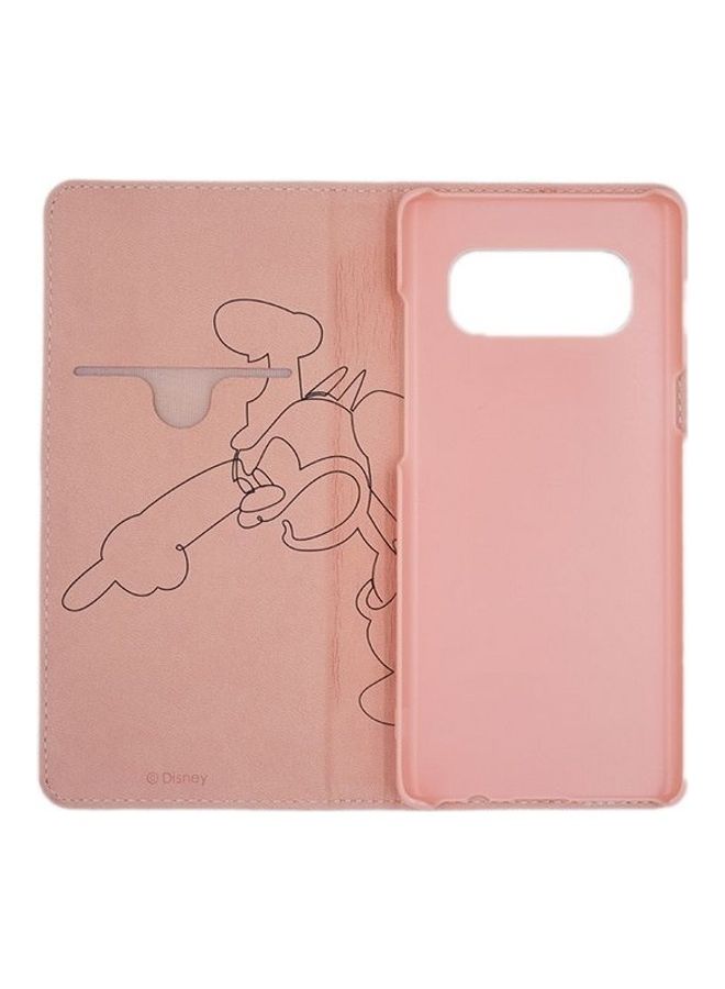 Disney Folding Case Cover For Samsung Note 8 Beige/Pink - Image 2