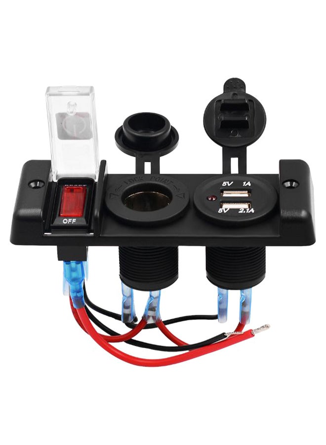 Loquat 5-Pin 3 Gang Rocker Switch Panel