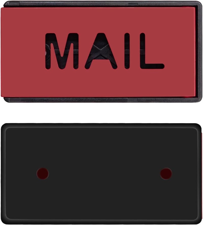superbobi Mailbox Flag Front Mount Brick Stone Mailbox Stylish Replacement 4" x 2" x 0.5" (Black) - Image 2