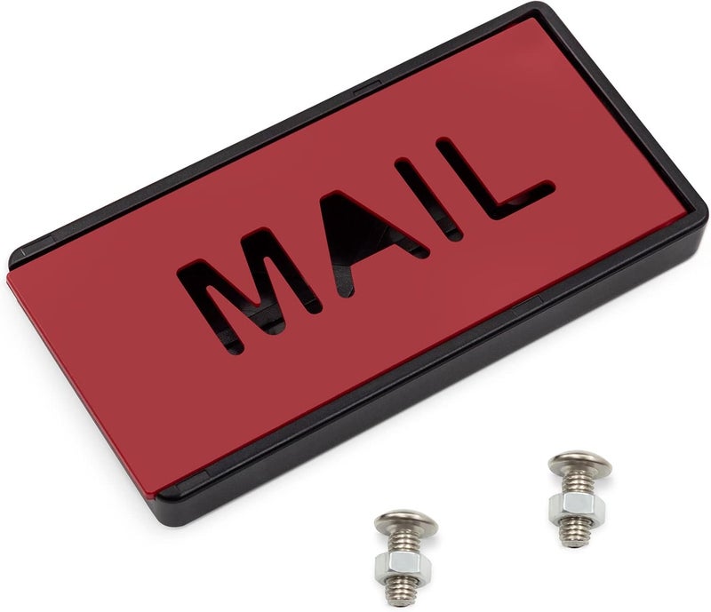 superbobi Mailbox Flag Front Mount Brick Stone Mailbox Stylish Replacement 4" x 2" x 0.5" (Black) - Image 1