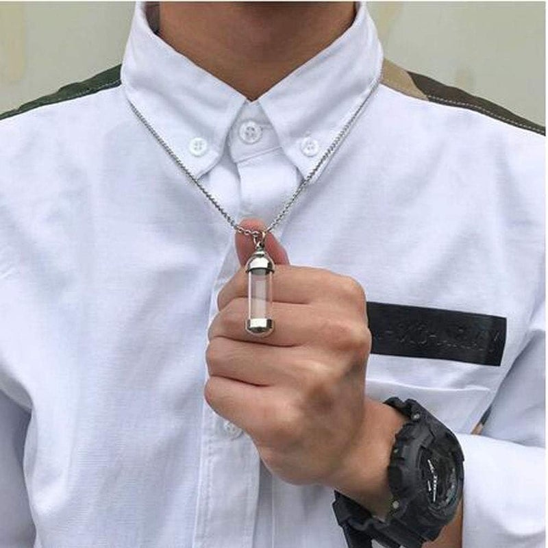 FAMOORE 2pcs Vial Necklace - Mini Glass Bottles Pendants for Jewelry Making - Image 3