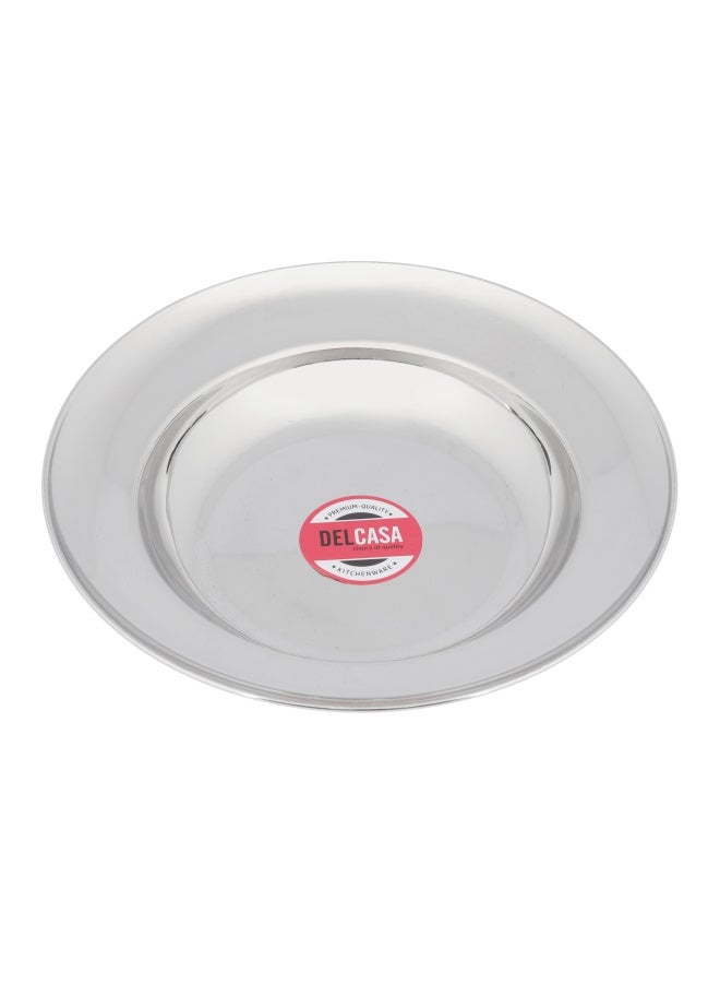 DELCASA Double Deep Soup Plate Steel Serving Plate DC2127 Dishwasher Safe  - Image 2