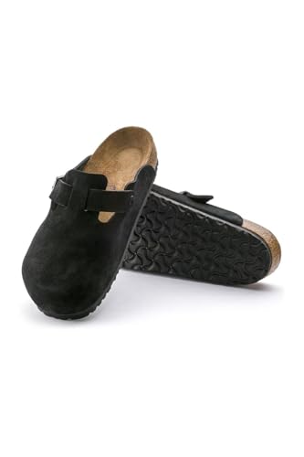 Birkenstock Unisex Boston Soft Footbed, Black Suede, 38 M EU - Image 3