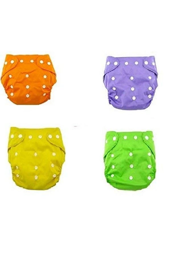 Chinmay Kids Combo Of Reusable Baby Washable Cloth Diaper Nappies With Multi Layered Micro Fibre Baby Insert Pads (Set Of 2) (Assorted Colours) (Multi1)  - Image 1