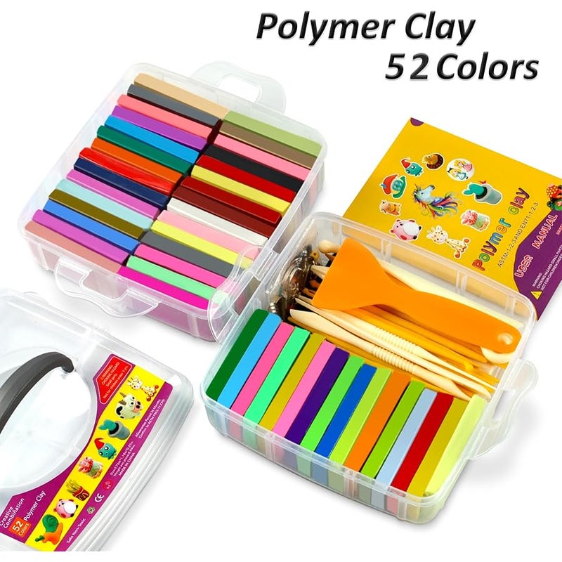Aestd-ST Polymer Clay 50 Colors, Modeling Clay for Kids, Non-Sticky Oven Bake Clay with Sculpting Tools and Accessories, Halloween Christmas Gift for Children and Artists. - Image 2