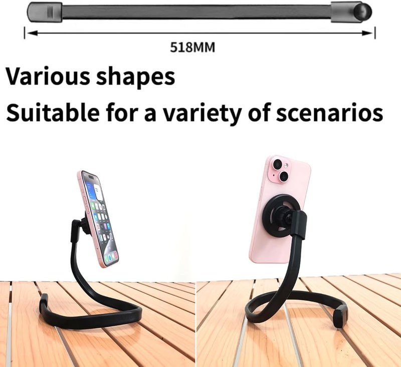 MAKINGTEC Magnetic Phone Holder Stand with Flexible Arm, Magnetic Flexible Phone Holder Mount for Desk, Bed, Chair, Bike, Kitchen and More Scenarios, Compatible with iPhone, Android Phone - Image 5