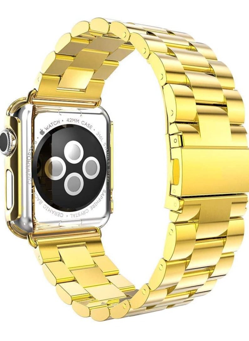 Stainless Steel Strap Metal Bracelet for Apple Watch Series 6/5/4/3/2/SE - 44/42 mm - Image 1