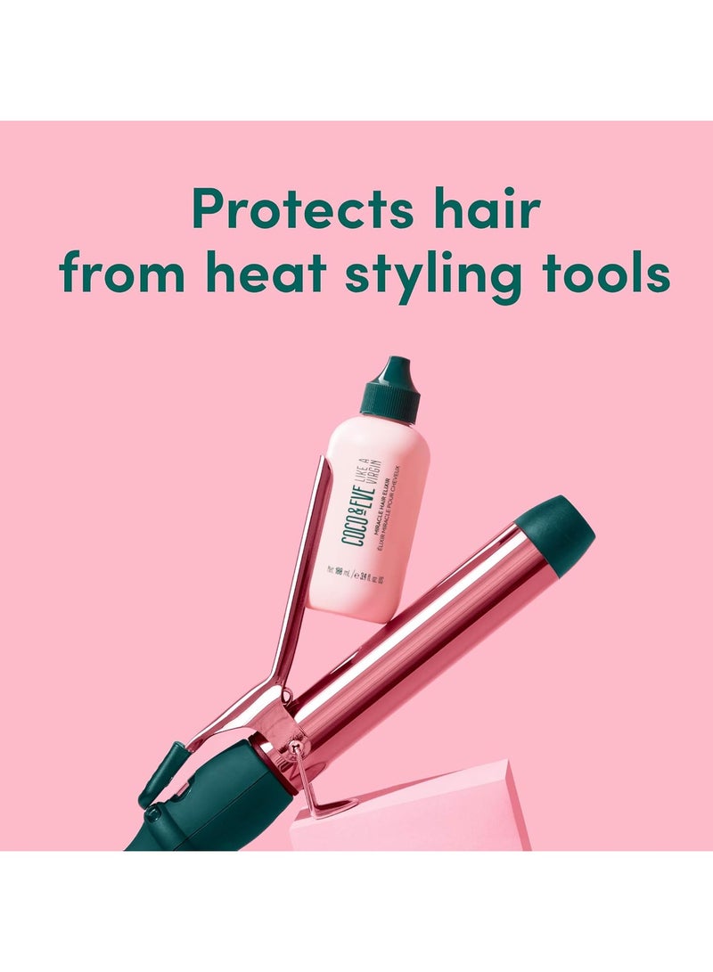 COCO & EVE Miracle Hair Elixir Coconut Oil with Hyaluronic Acid for Hair Treatment for Dry Damaged Frizzy Hair Protects Hair from Heat 100ml - Image 5