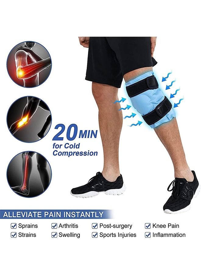 general Knee Ice Pack for Injuries Reusable Gel Ice Wrap for Leg, Knee Replacement Surgery, Cold Pack Knee Wrap with Cold Compression, for Knee Pain Relief, Arthritis, Tendonitis, Swelling, Bruises - Image 5