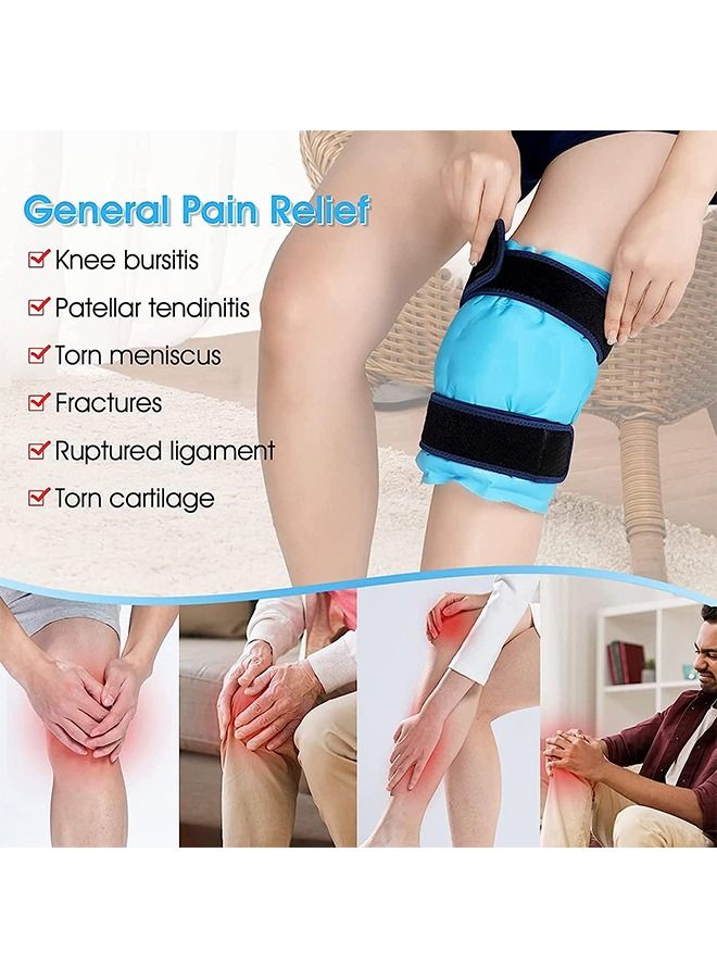 general Knee Ice Pack for Injuries Reusable Gel Ice Wrap for Leg, Knee Replacement Surgery, Cold Pack Knee Wrap with Cold Compression, for Knee Pain Relief, Arthritis, Tendonitis, Swelling, Bruises - Image 3