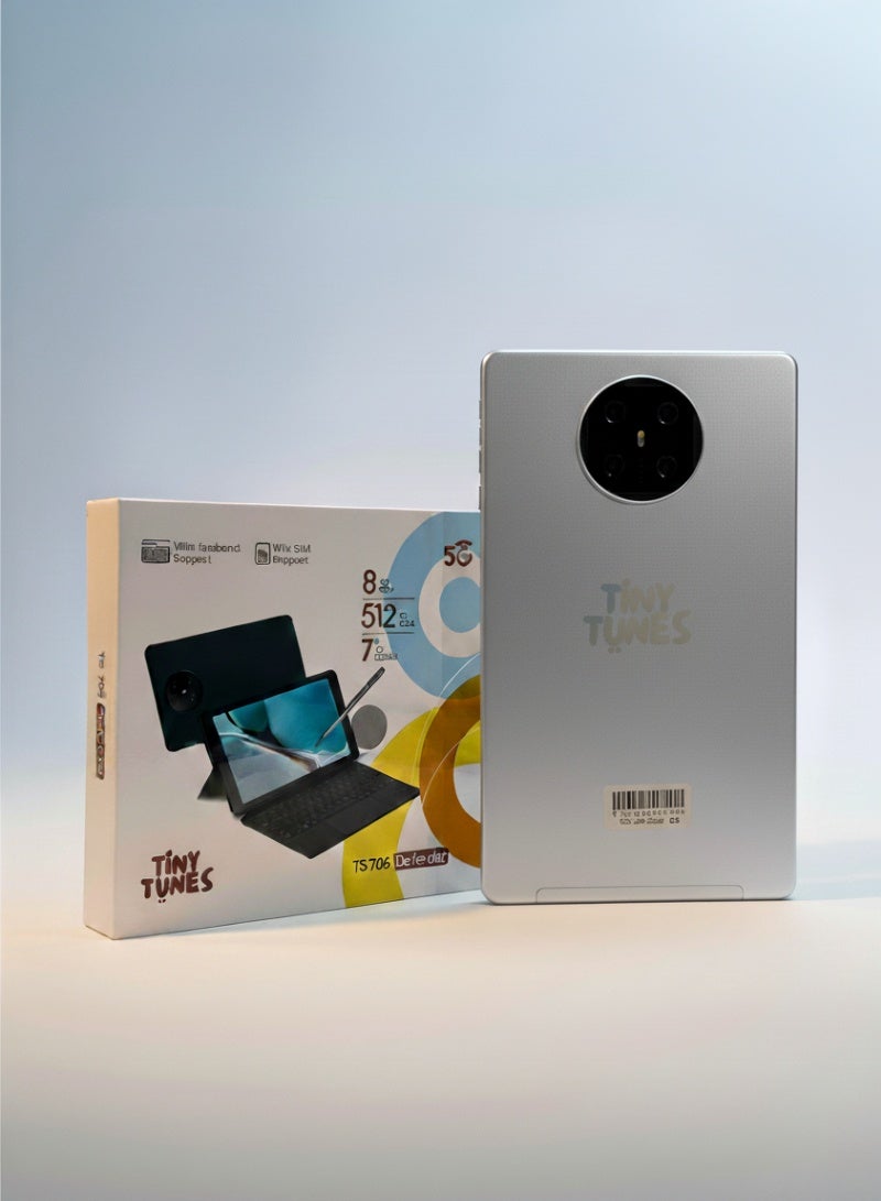 تيني تونز تابلت الأطفال TS705 – شاشة 7 بوصات، كيبورد وقلم مرفقين، واي فاي ويدعم الشريحة - Image 1