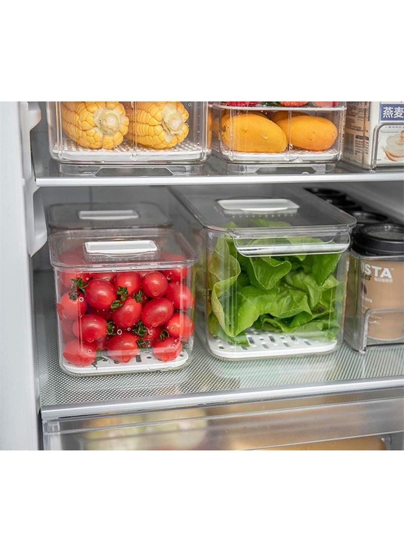 XVersion Stackable Clear Fridge Organizer Storage Boxes with Lid – BPA Free Food Storage Containers for Refrigerator, Freezer & Kitchen - Image 2
