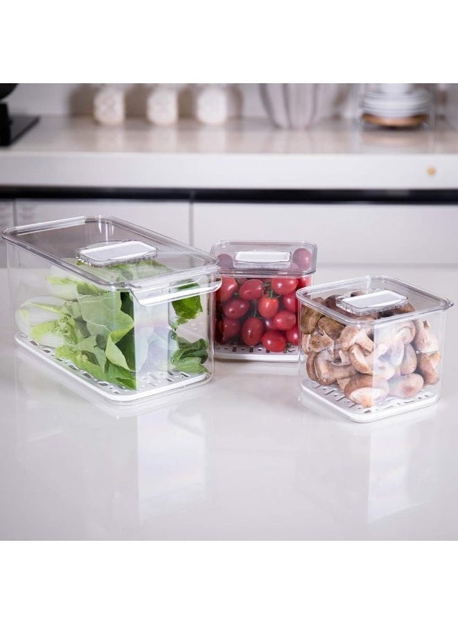 XVersion Stackable Clear Fridge Organizer Storage Boxes with Lid – BPA Free Food Storage Containers for Refrigerator, Freezer & Kitchen - Image 3