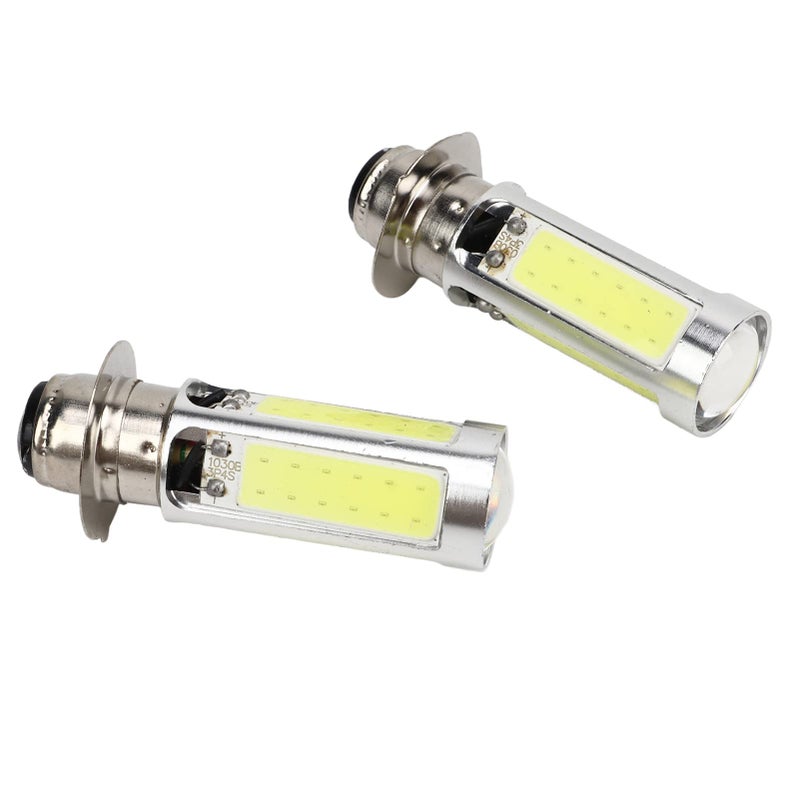 Fydun Fydun LED Headlight Bulbs - 2x 6000K BA20D White H6M COB Led Bulb For Motorcycle Headlights High/Low Beam Light Motor Bike/ATV Headlight Fog Light Bulb PX15d P15D25-1  - Image 2