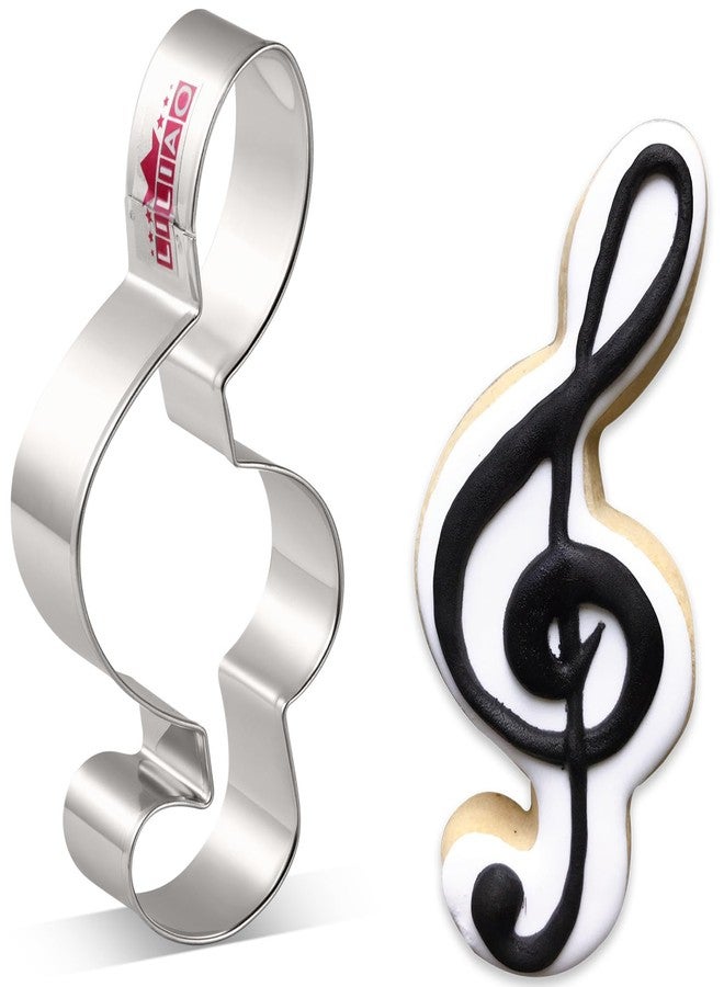 LILIAO G Clef Cookie Cutter Music Biscuit Fondant Cutter - 2.1 x 4.3 inches - Stainless Steel - Image 1