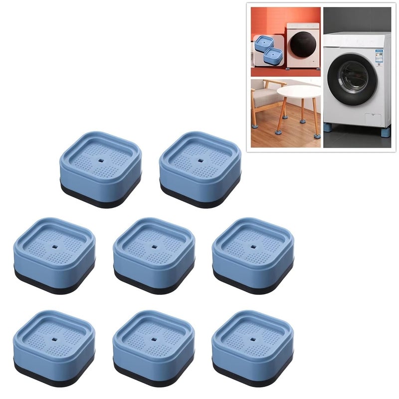 YELONA YELONA Heavy Duty Adjustable Bed Risers Furniture Lifts for Beds Tables Refrigerators Washing Machines Anti Vibration NonSlip Noise Cancelling Set of 8 - Image 1