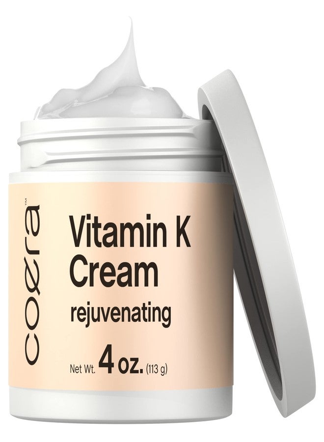 Coera Vitamin K Cream 4 oz | Premium Formula for Bruises, Spider Veins, Dark Circles, Broken Capillaries, Eyes, and Face | Paraben and SLS Free - Image 1