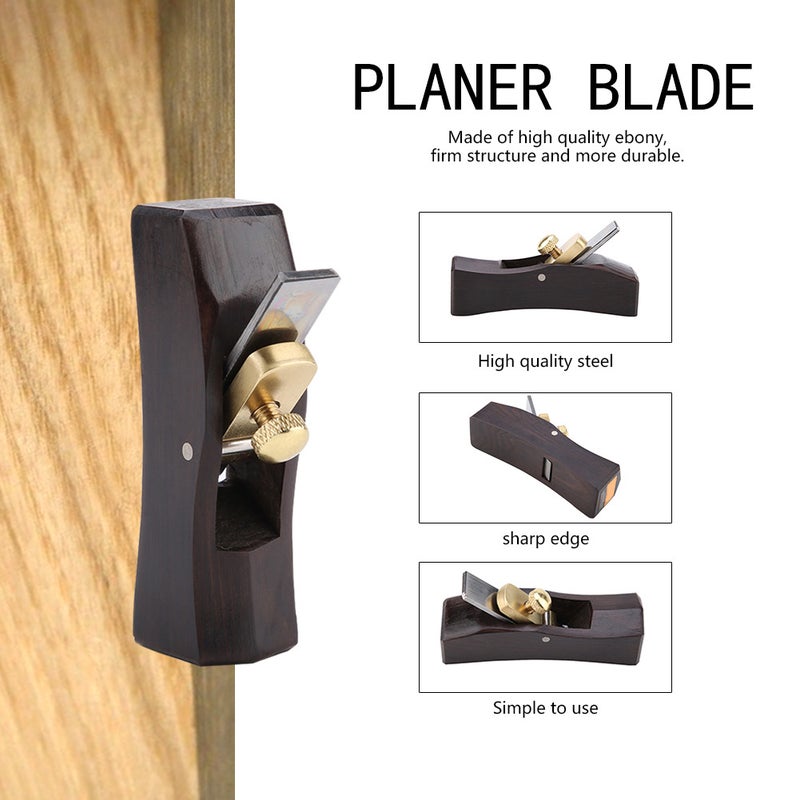 Mini Ebony Arc Bottom Hand Plane Carpenter Wood Grooving Trimming DIY Wood Plane - Image 4