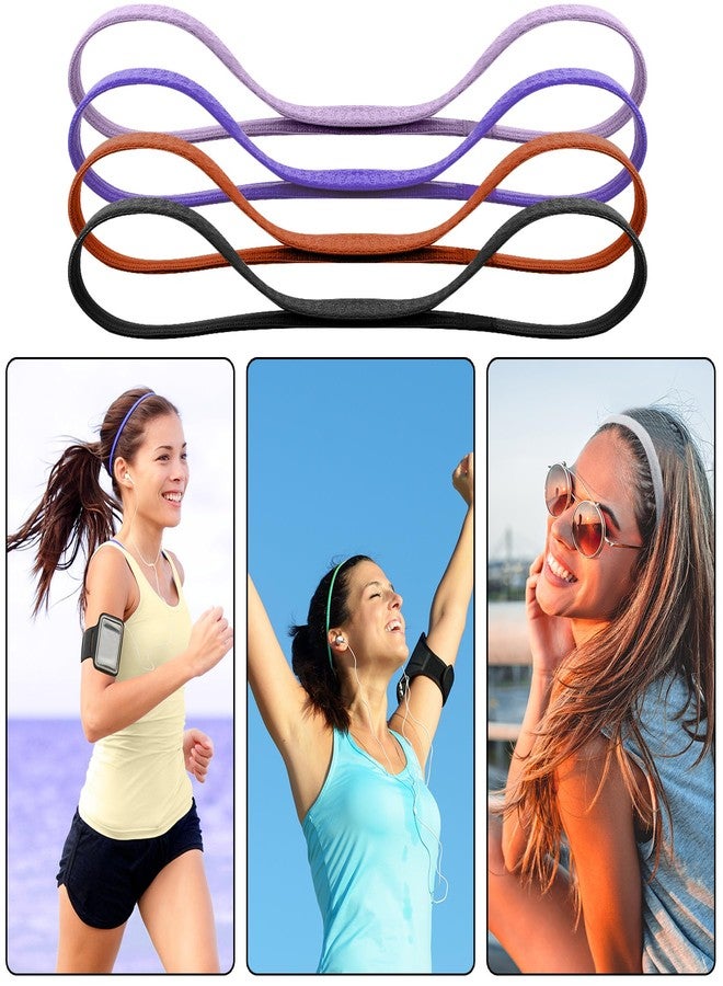 Duufin 20 Pieces Elastic Sport Headbands for Women Men Girls Non Slip Workout Headband Colorful Thin Elastic Headbands, 13 Colors - Image 5