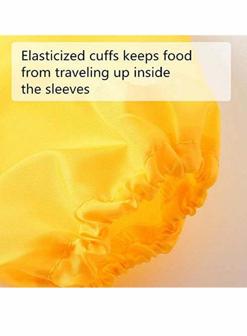 Excefore Long Sleeve Baby Bibs for 6 - 36 Months Unisex Waterproof Feeding Bibs for Infant Child Toddler, Wipeable Stain, Washable, Lightweight, Stain and Odor Resistant, 4 Pack - Image 3