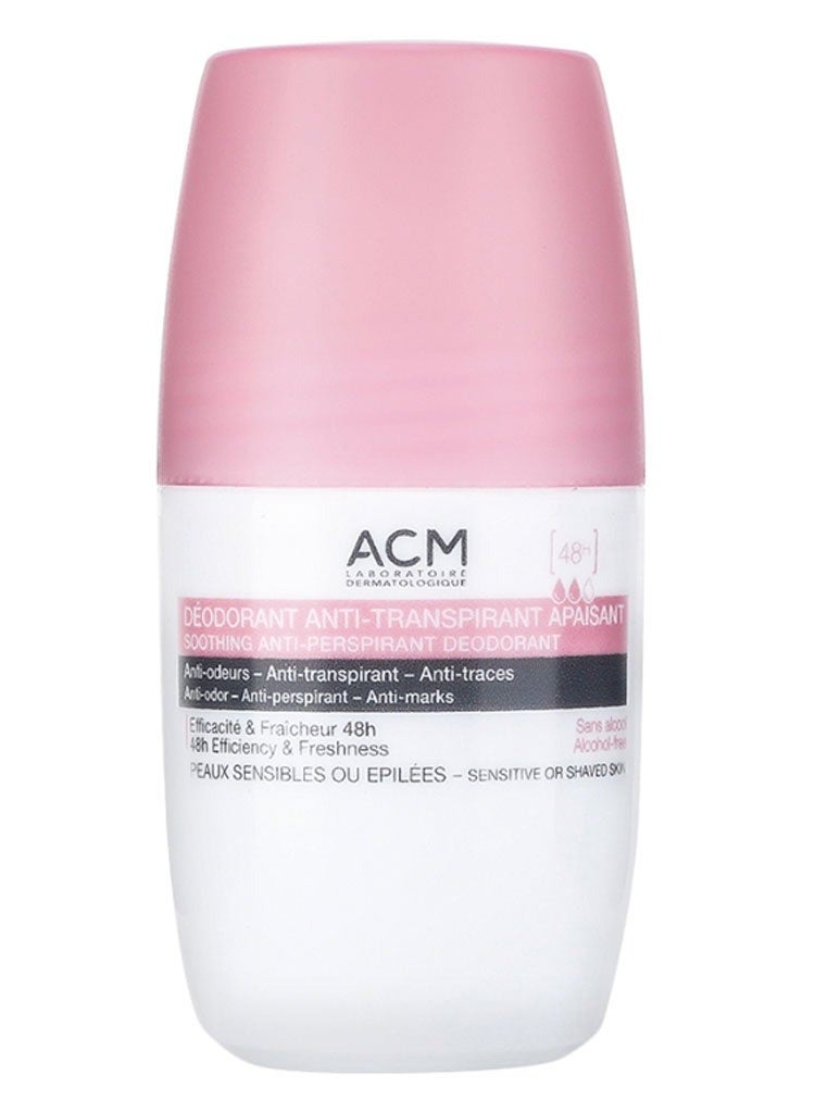 ACM Laboratoire dermatologique 48 Hours Soothing Anti-Perspirant Deodorant Anti Odor Anti Marks for Sensitive and Shaved Skin 50ml