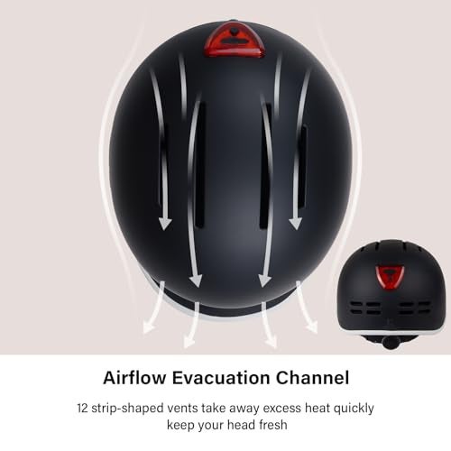 Exclusky Bike Helmet for Adults,Adjustable Cycling Helmet for Men & Women Safety Certified Bicycle Helmet for Commuting, Road Biking, Skating with USB Rechargeable Rear Light - Image 3