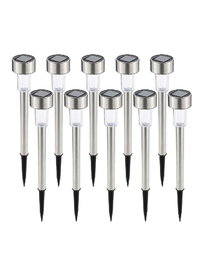 Tomshine - 10-Piece LED Solar Outdoor Light White/Clear/Black 36.5x5.5centimeter - Image 1