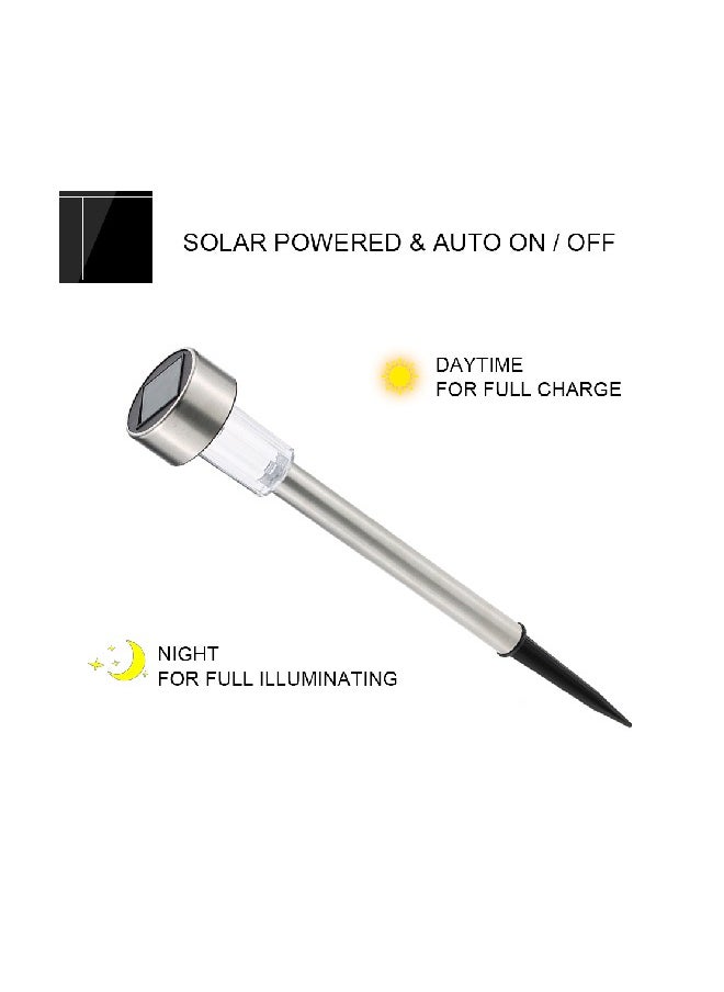 Tomshine - 10-Piece LED Solar Outdoor Light White/Clear/Black 36.5x5.5centimeter - Image 1