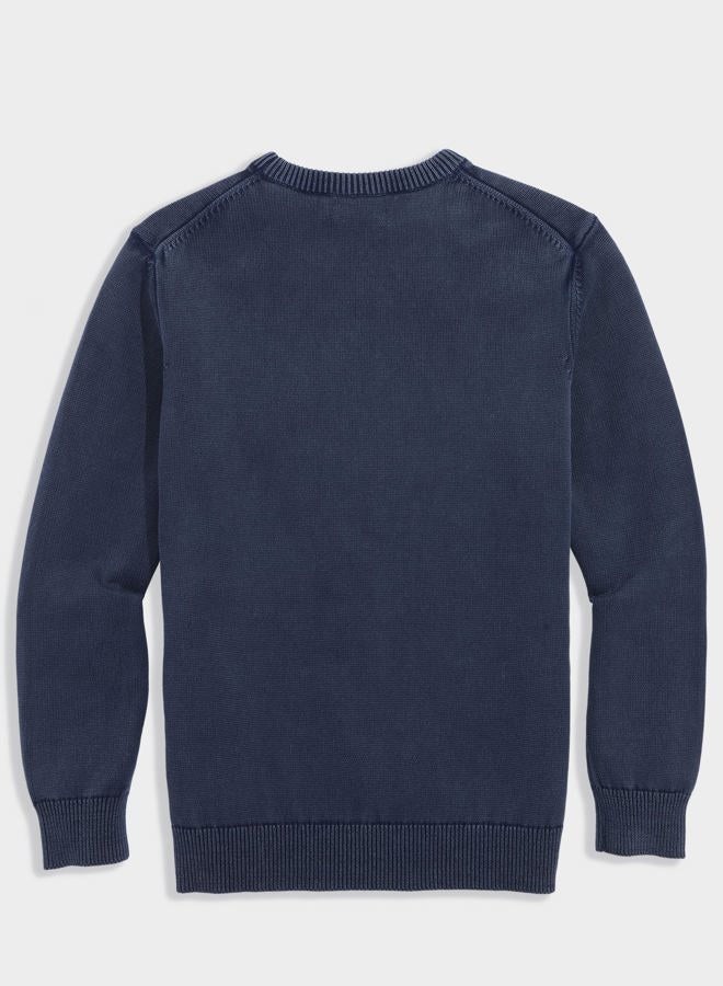 Vineyard Vines mens Heritage Cotton Crew Sweater, Nautical Navy, XXL - Image 2