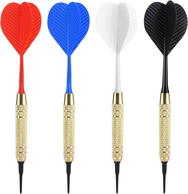 accmor 12 Pcs Soft Tip Darts, 18g Plastic Tip Darts Set, Attach Extra 100 Black 2BA Replacement Tips, Soft Tip Darts for Electronic/Plastic Dartboard - Image 2