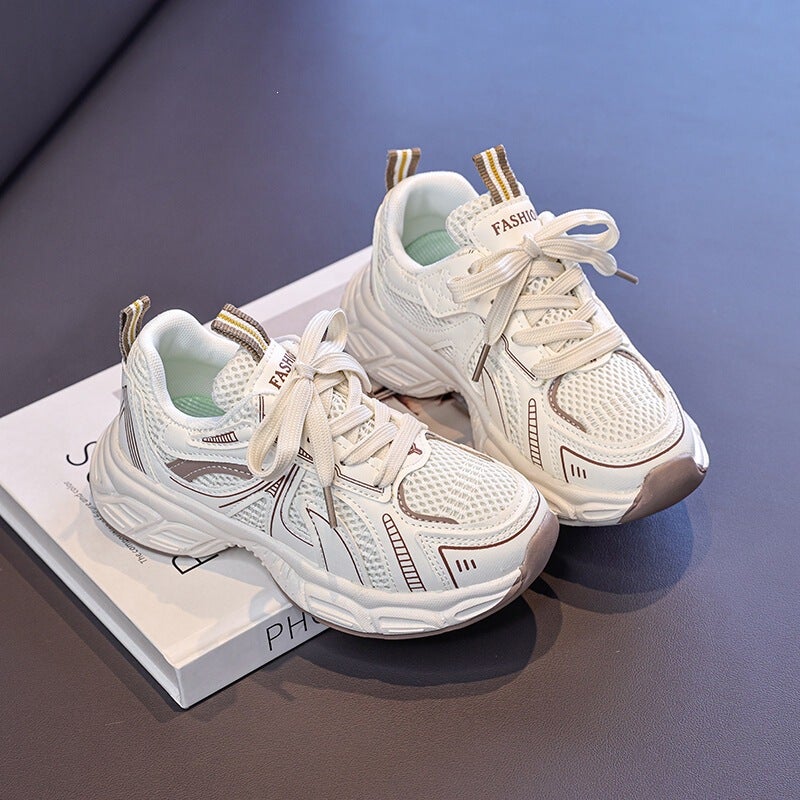 Mesh Sneakers Lightweight Flexible Sole Walking Shoes For Kids Indoor And Outdoor Activities - Image 1