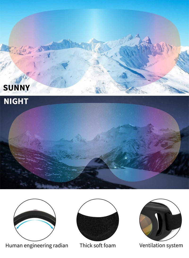 NajmStyle Motorcycle Goggles,2 Pack Dirt Bike ATV Motocross Riding Hiking Protective with 2 Pack Neck Breathable Bandana Mask - Image 3