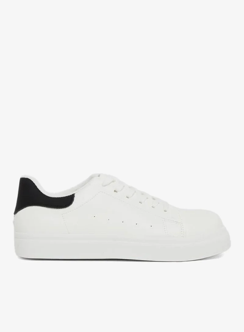 Take Two White Lace-Up Sneakers
