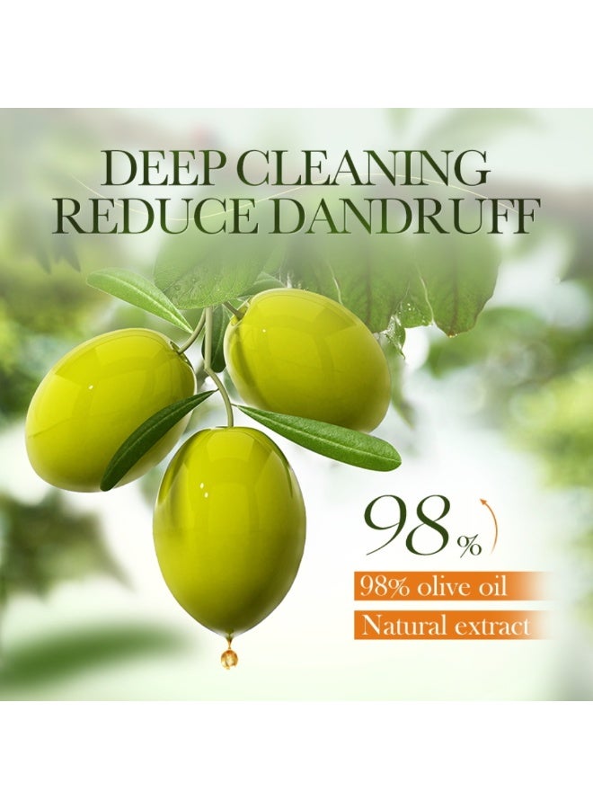 SADOER 500ML Olive Oil Shampoo, 98% Olive Oil with Amino Acid Squalane for Dandruff Removal, Anti Itch Anti Dandruff Oil Control, Repairing Dry Damaged Hair Olives Oil Anti-Dandruff Shampoo - Image 5
