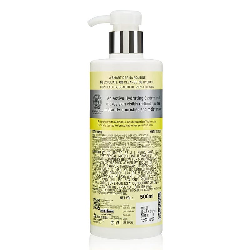 Dermafique Hydra Soft Nourishing Body Wash  500ml Showergel for Women  Men No ParabensSLSSLES With Vitamin E  Chamomile Suitable for Sensitive  Normal Skin  Dermatologist Tested - Image 3