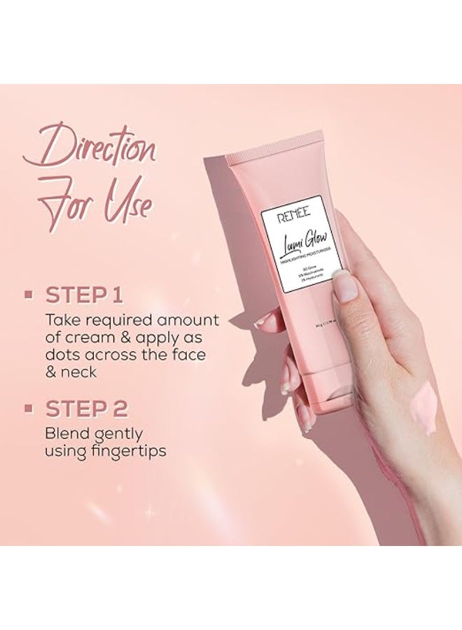 رينيه مرطب رينيه لومي جلو لتفتيح البشرة | غني بـ 3% نياسيناميد و1% حمض الهيالورونيك | غير لزج | بشرة متألقة | 50 غرام - Image 3