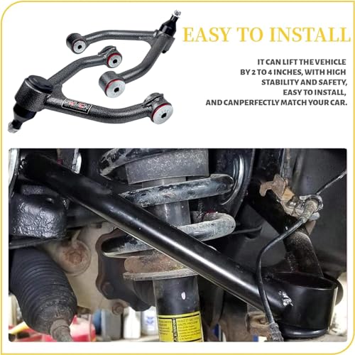 SKUCH 4X4 ACCESSORIES Front Upper Control Arms for 2-4" Lift, for 1988-1998 Chevy GMC K1500,1995-1999 Tahoe, 1988-1991 V1500 Suburban, 1992-1999 K1500 Suburban, 1996-1998 Savana 1500, 1992-1999 Yukon(2pc) - Image 5