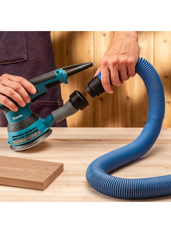 ROCKLER Dust Right Flexiport Power Tool Hose Kit, 3 To 12' Expandable Hose & 4 FlexiPorts - Lightweight Dust Collectors for Woodworking Power Tools - Dust Collector Hose for Shop Vacuums, Table Saw & More  - Image 2